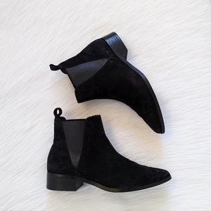 & Other Stories Black Suede Ankle Boots 6.5
